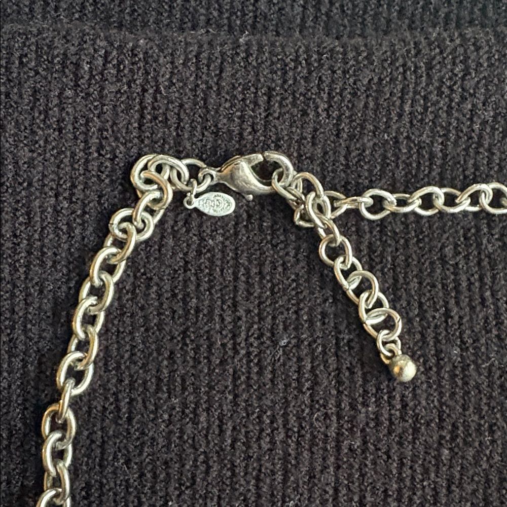 Premier Design Rhinestone Flower Necklace Goldtone - Picture 7 of 7